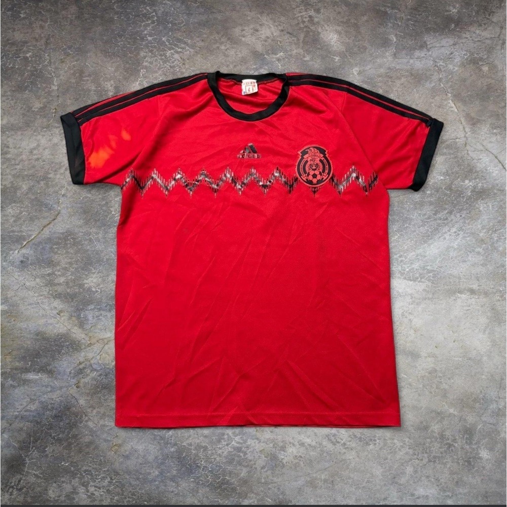 Mexico National Team Men Jersey L Red Adidas Federacion Away 2014